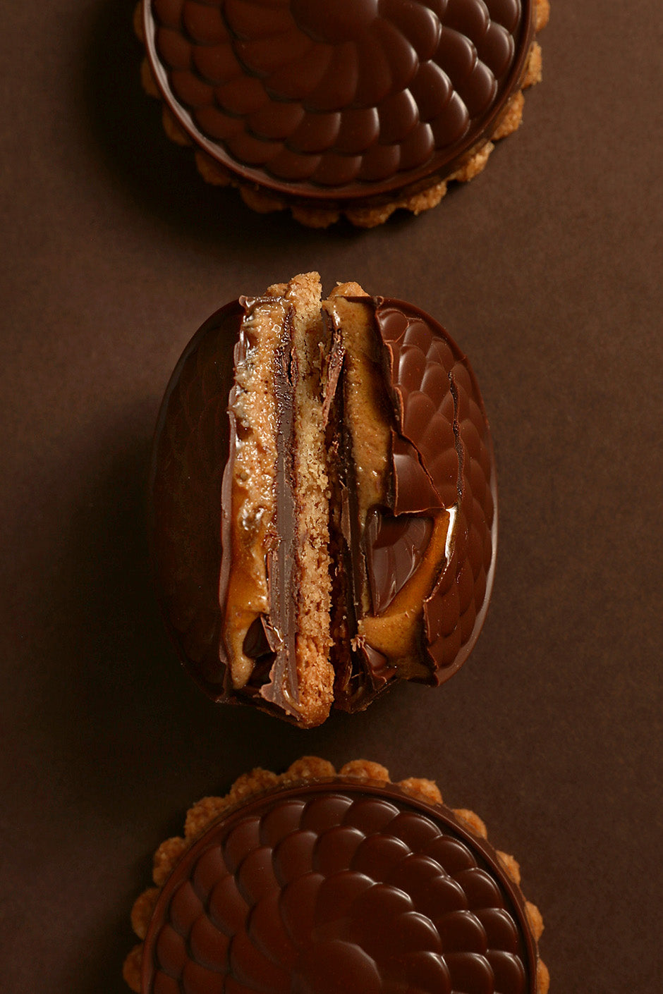 10 dark chocolate shortbreads