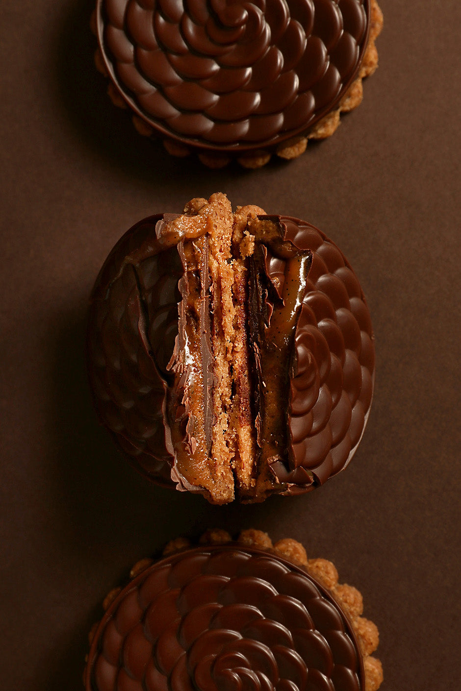 10 dark chocolate shortbreads