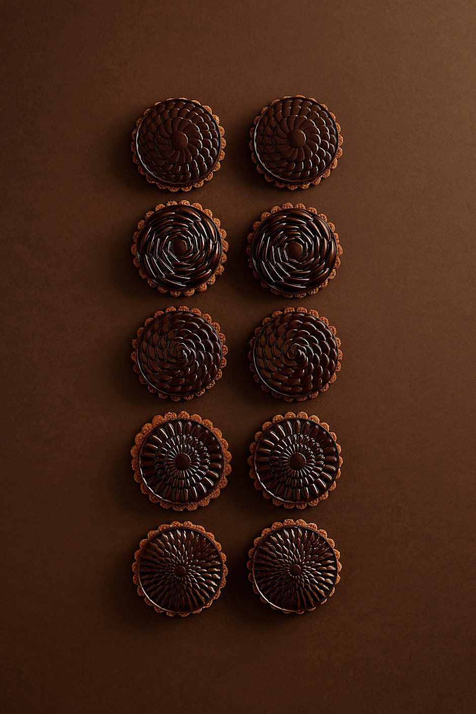10 dark chocolate shortbreads