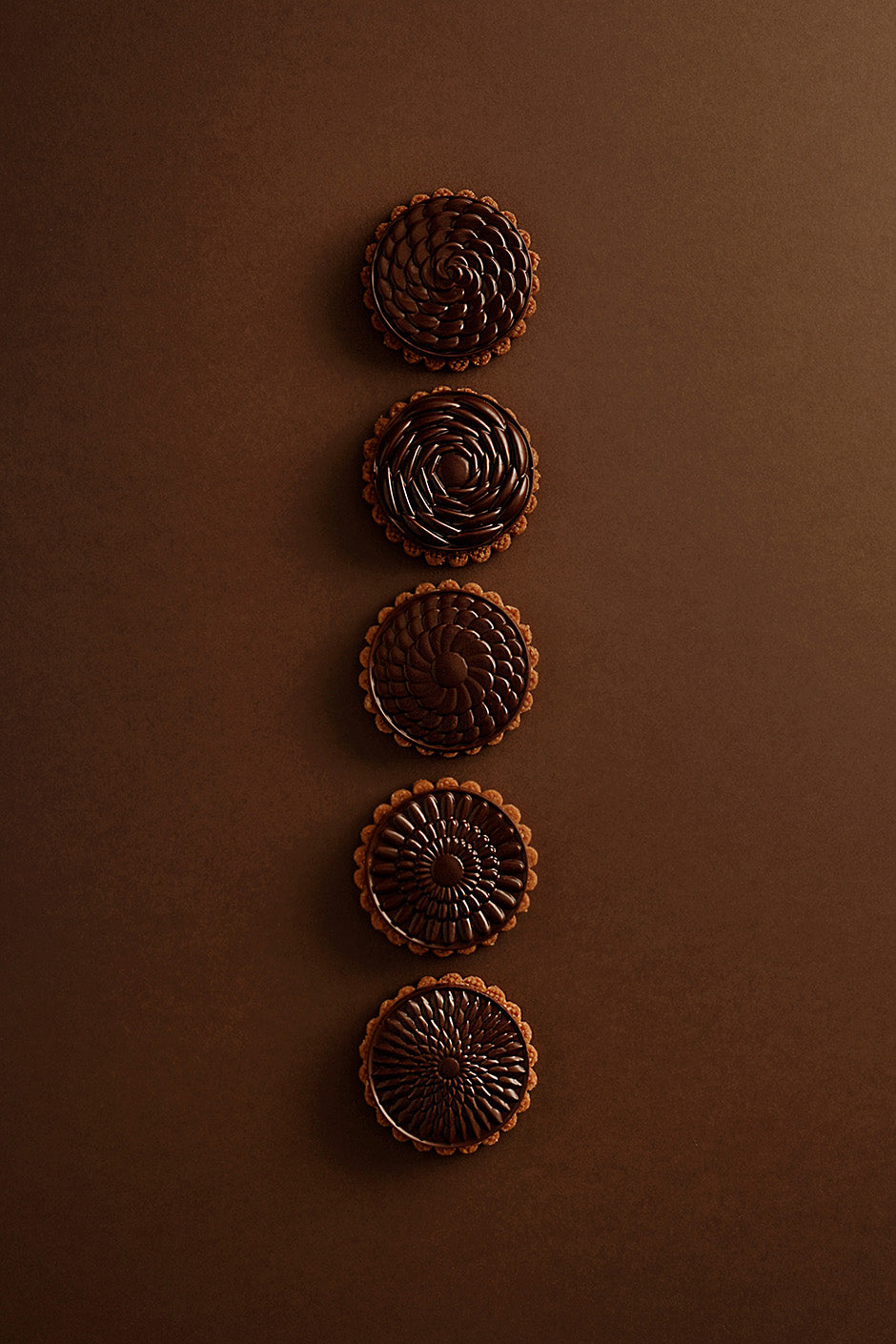 5 dark chocolate shortbreads