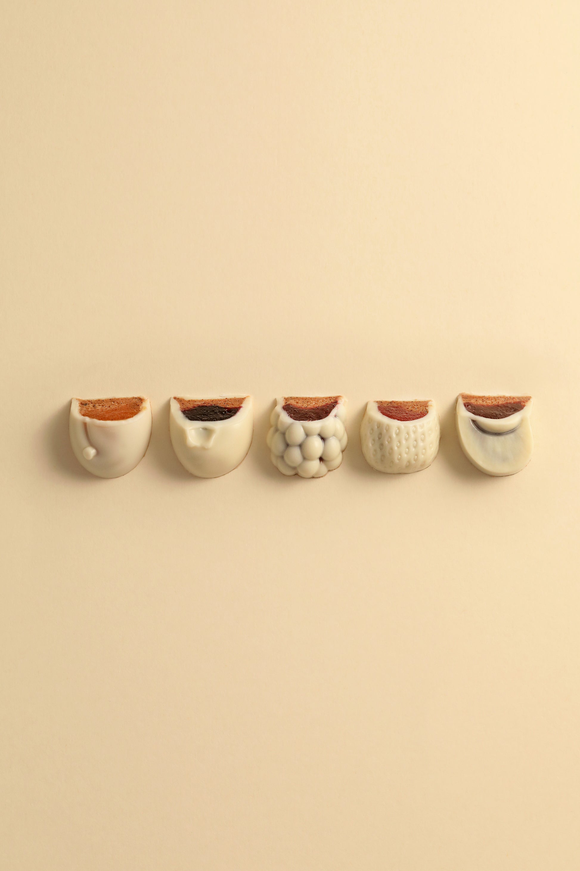 Bonbon d'été 5 pièces chocolat blanc