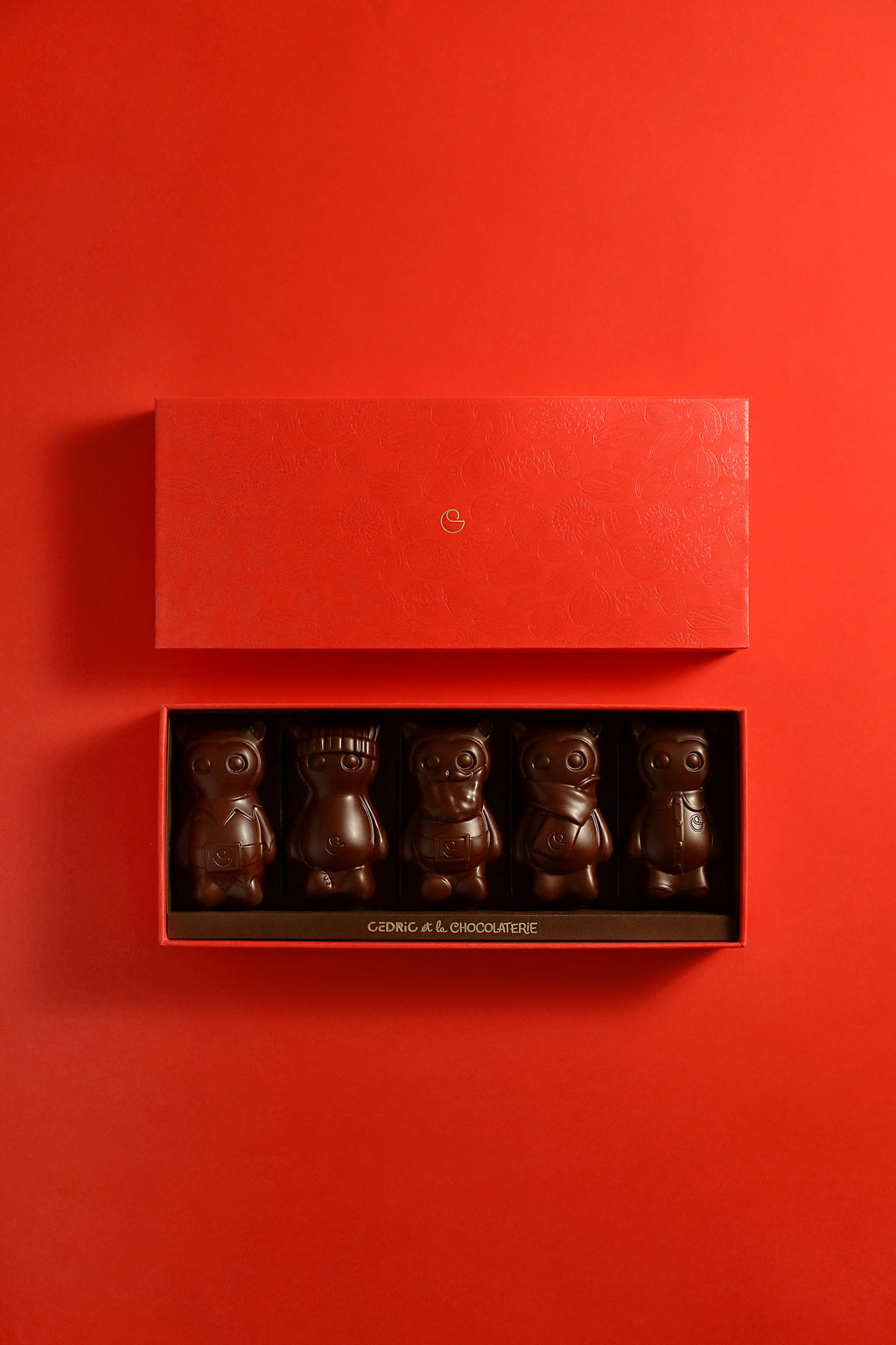 Cedrico de Noël 5 pièces chocolat noir