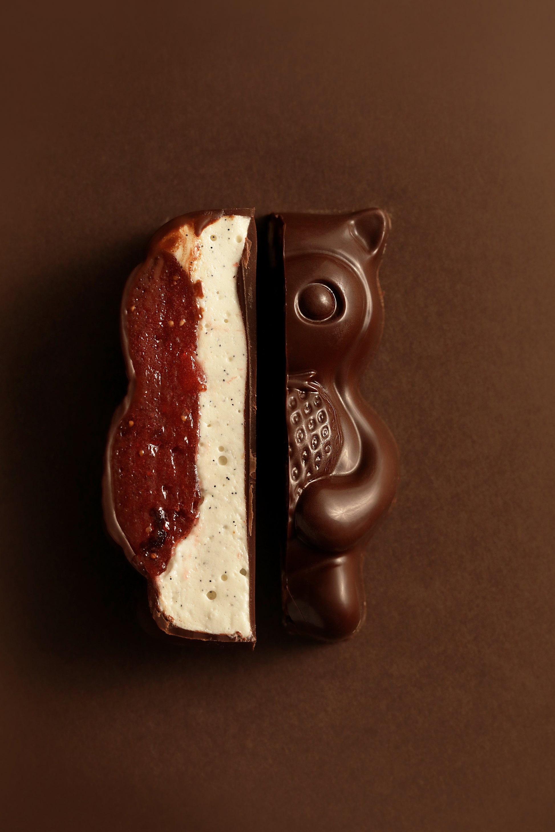 Cedrico vanille fraise 5 pièces chocolat noir