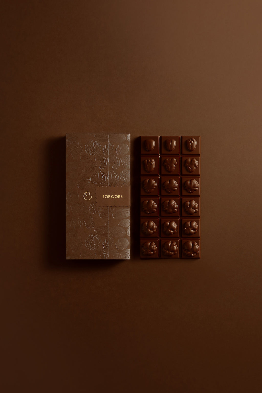 Tablette pop corn chocolat noir
