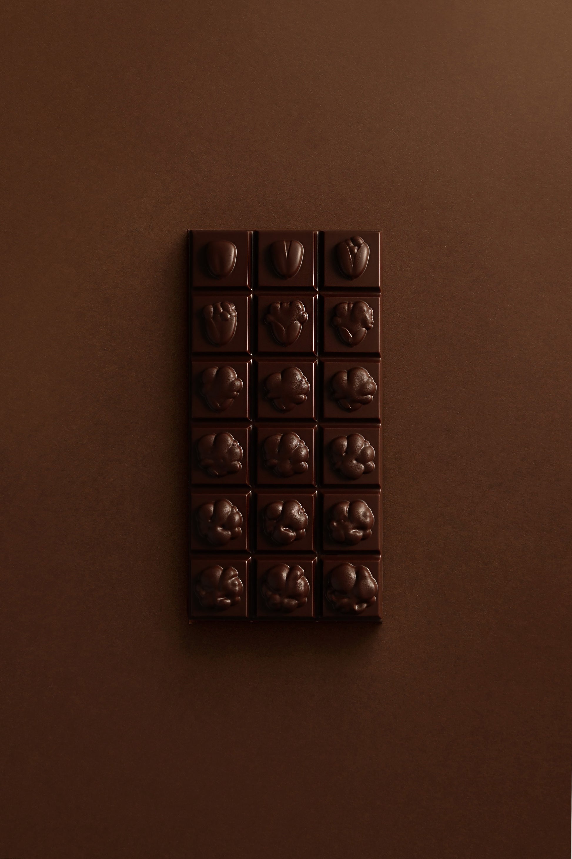 Tablette pop corn chocolat noir