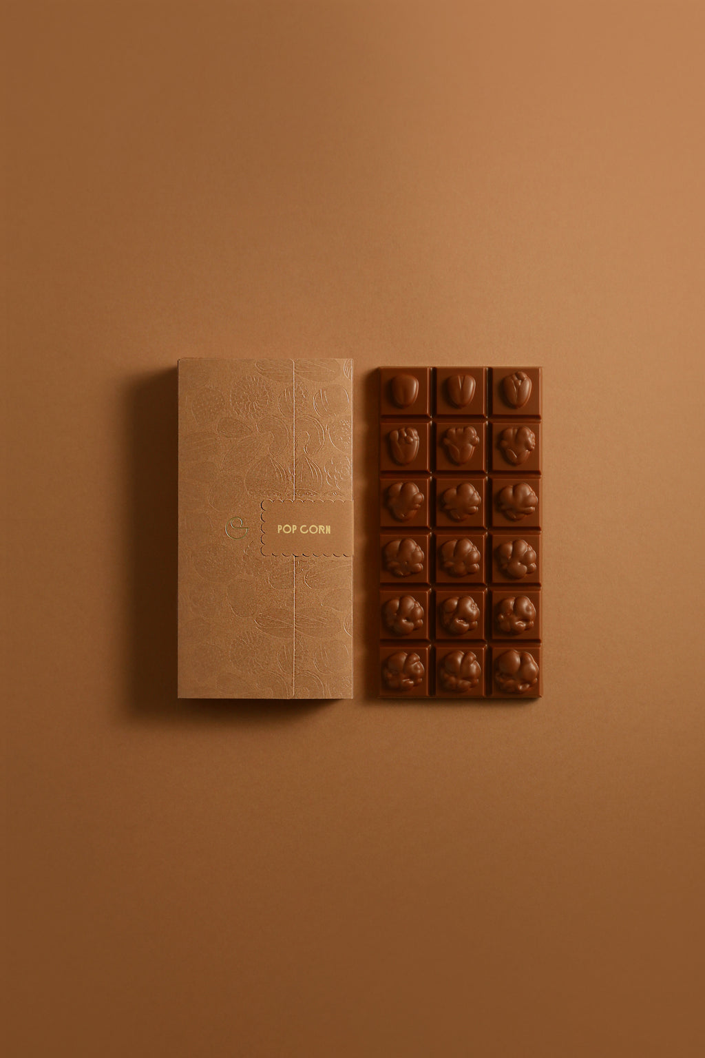 Tablette pop corn chocolat au lait