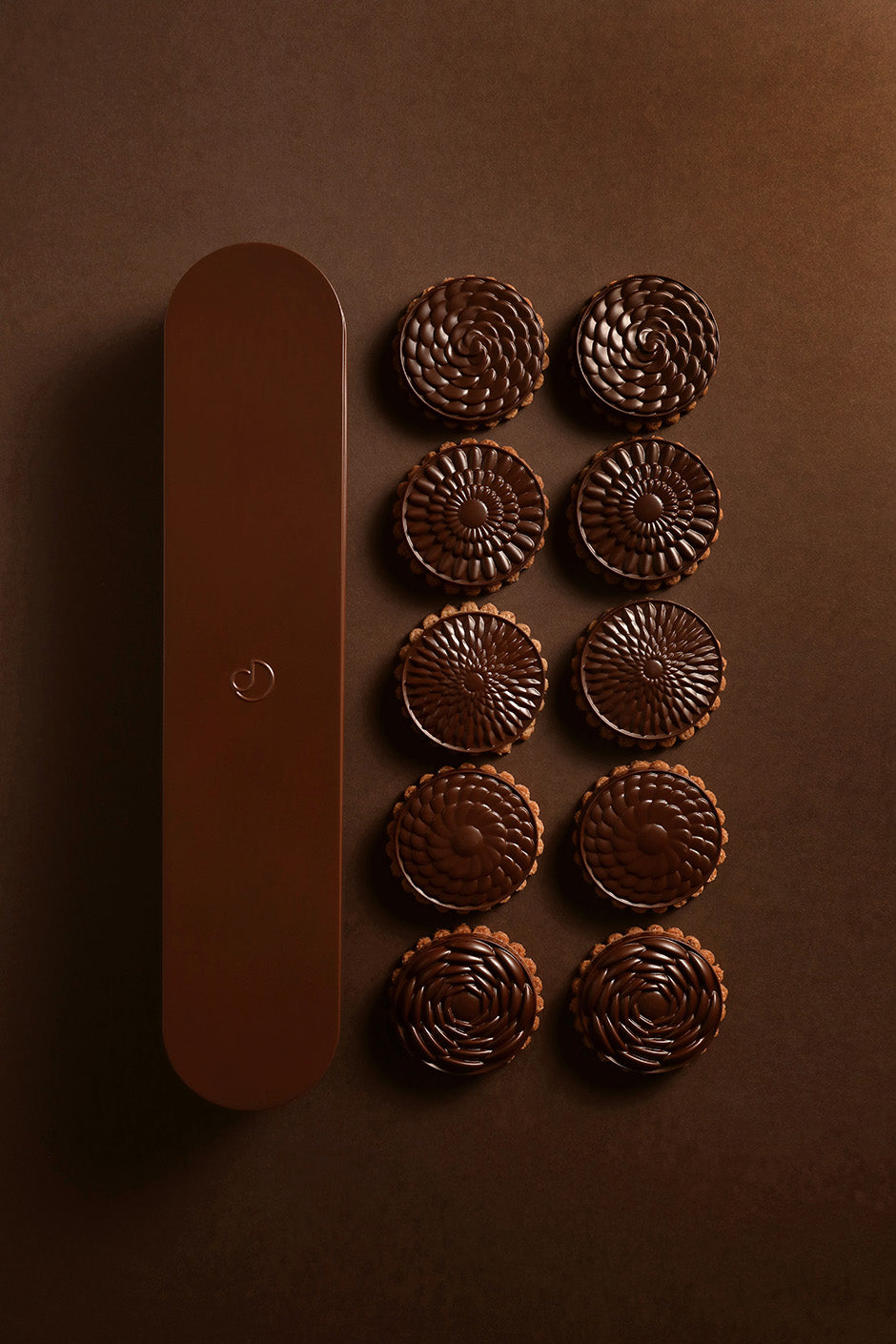 10 dark chocolate shortbreads