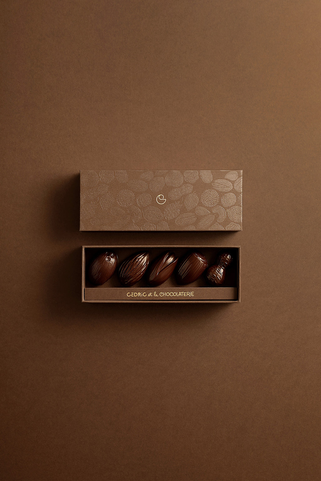 5-piece dark chocolate candy