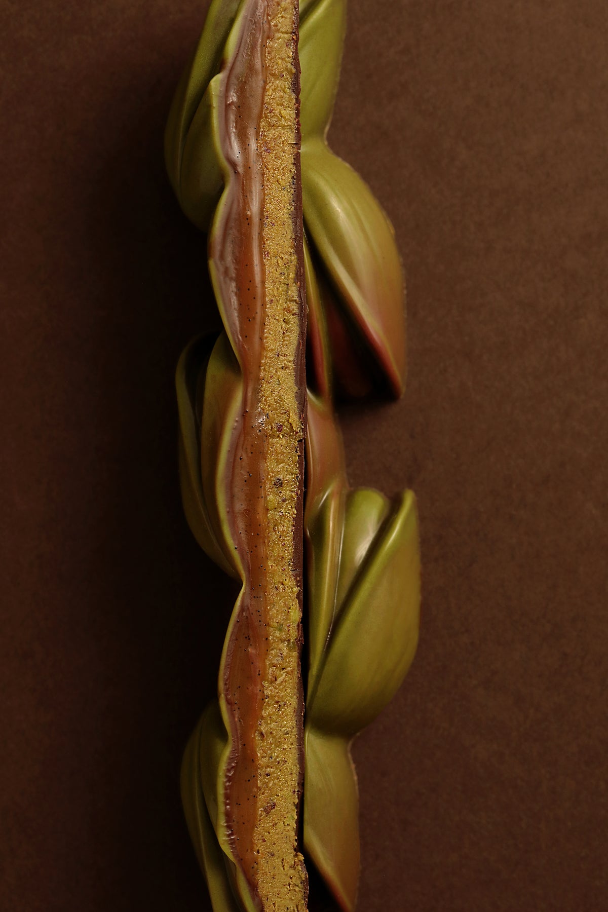 Barre pistache chocolat noir