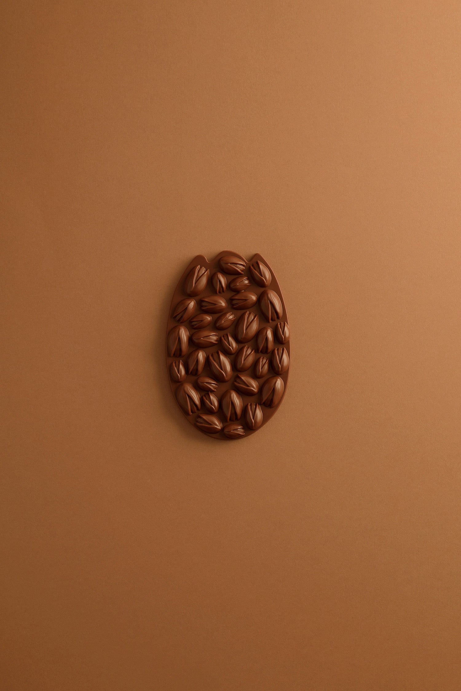 Milk chocolate pistachio mendiant tablet
