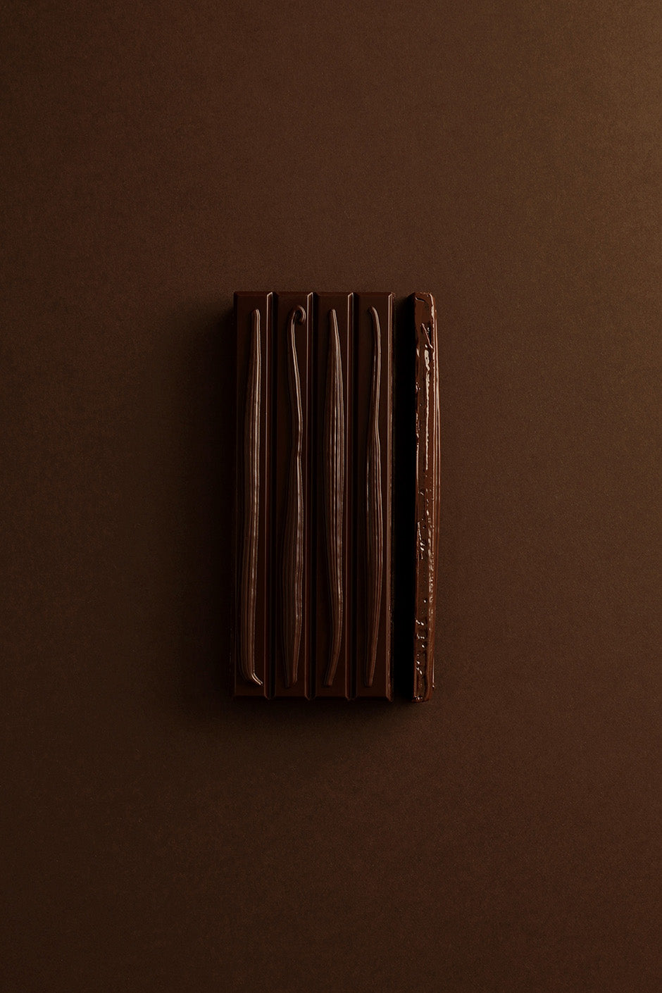 Dark chocolate ganache tablet