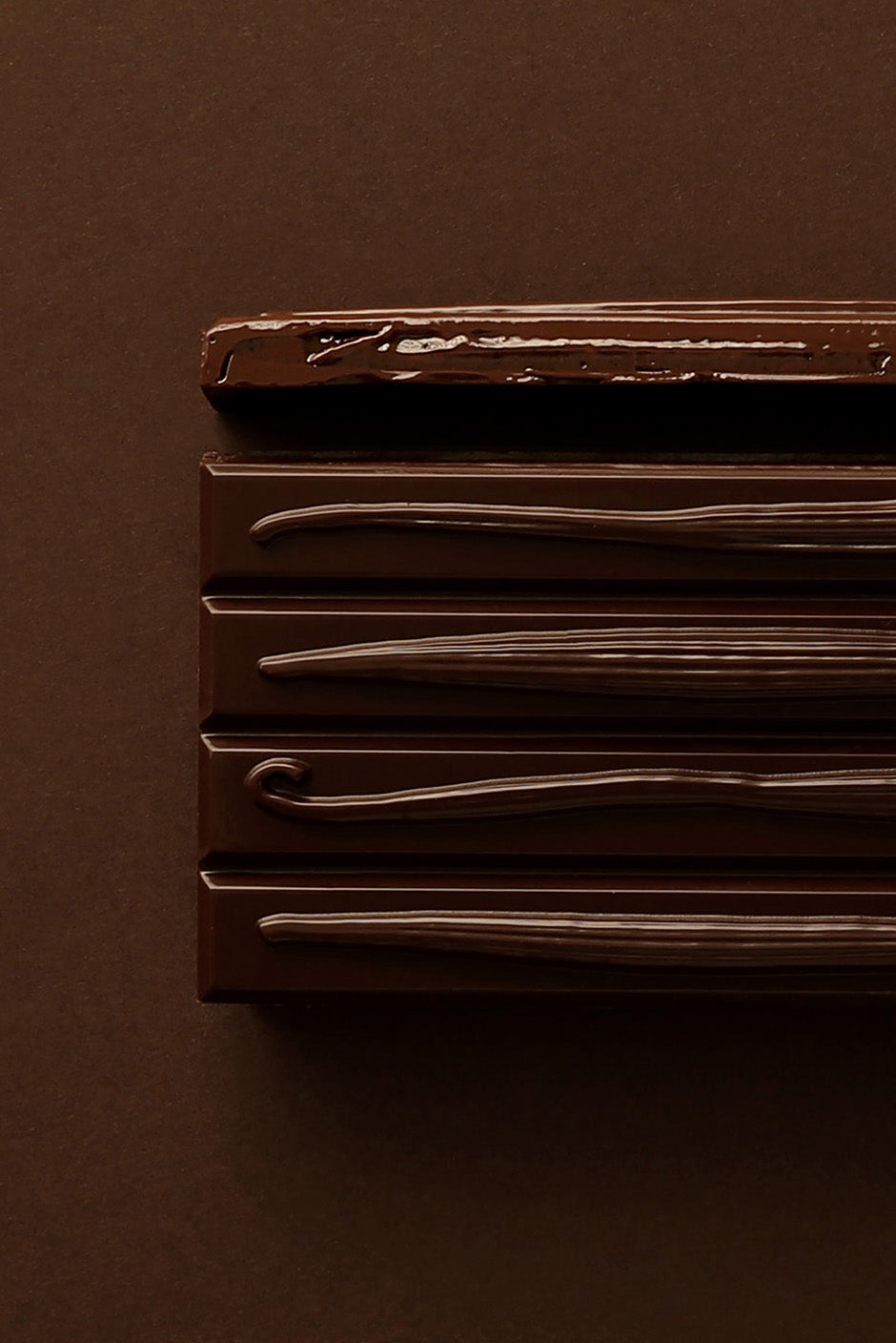 Dark chocolate ganache tablet