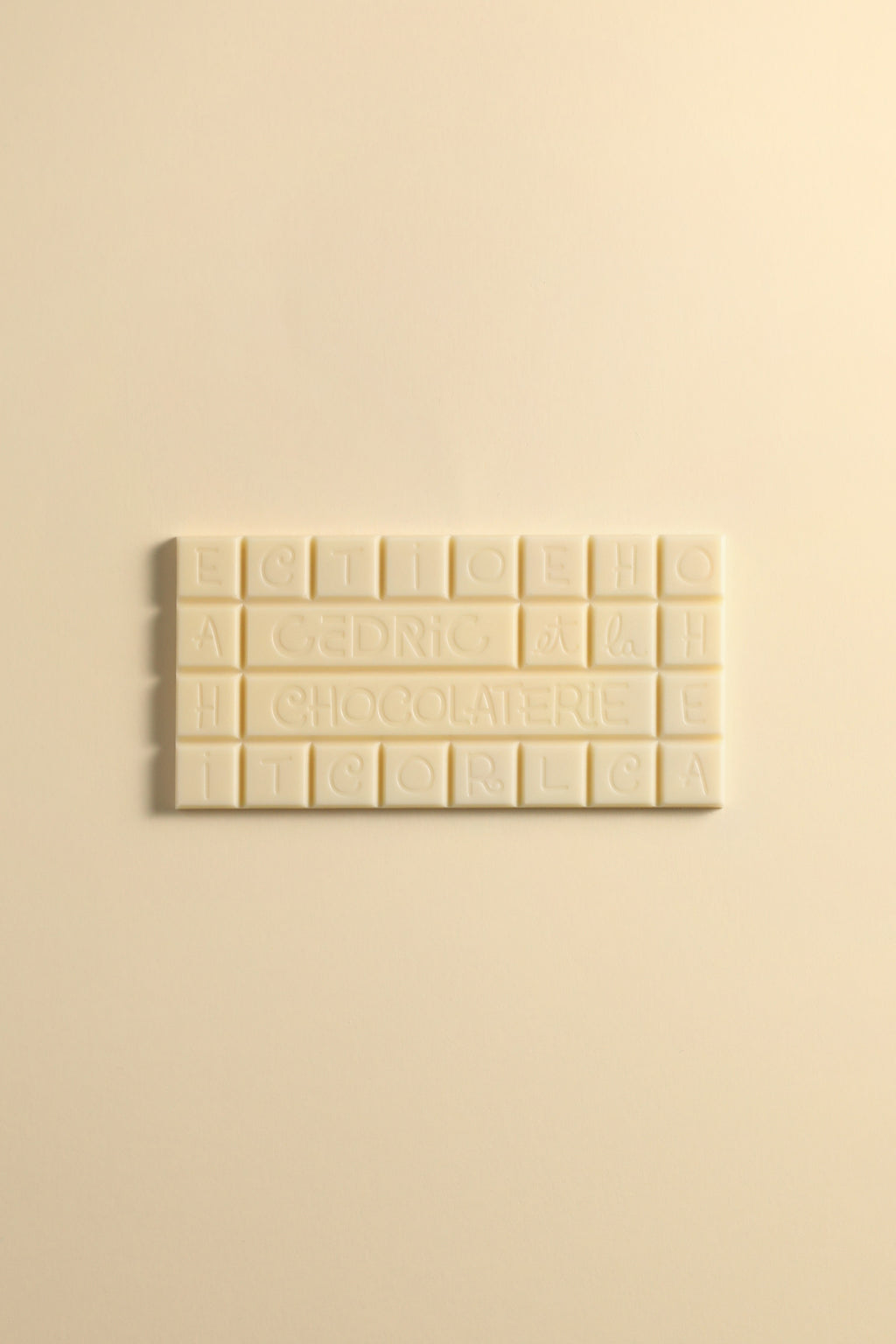 White chocolate tablet