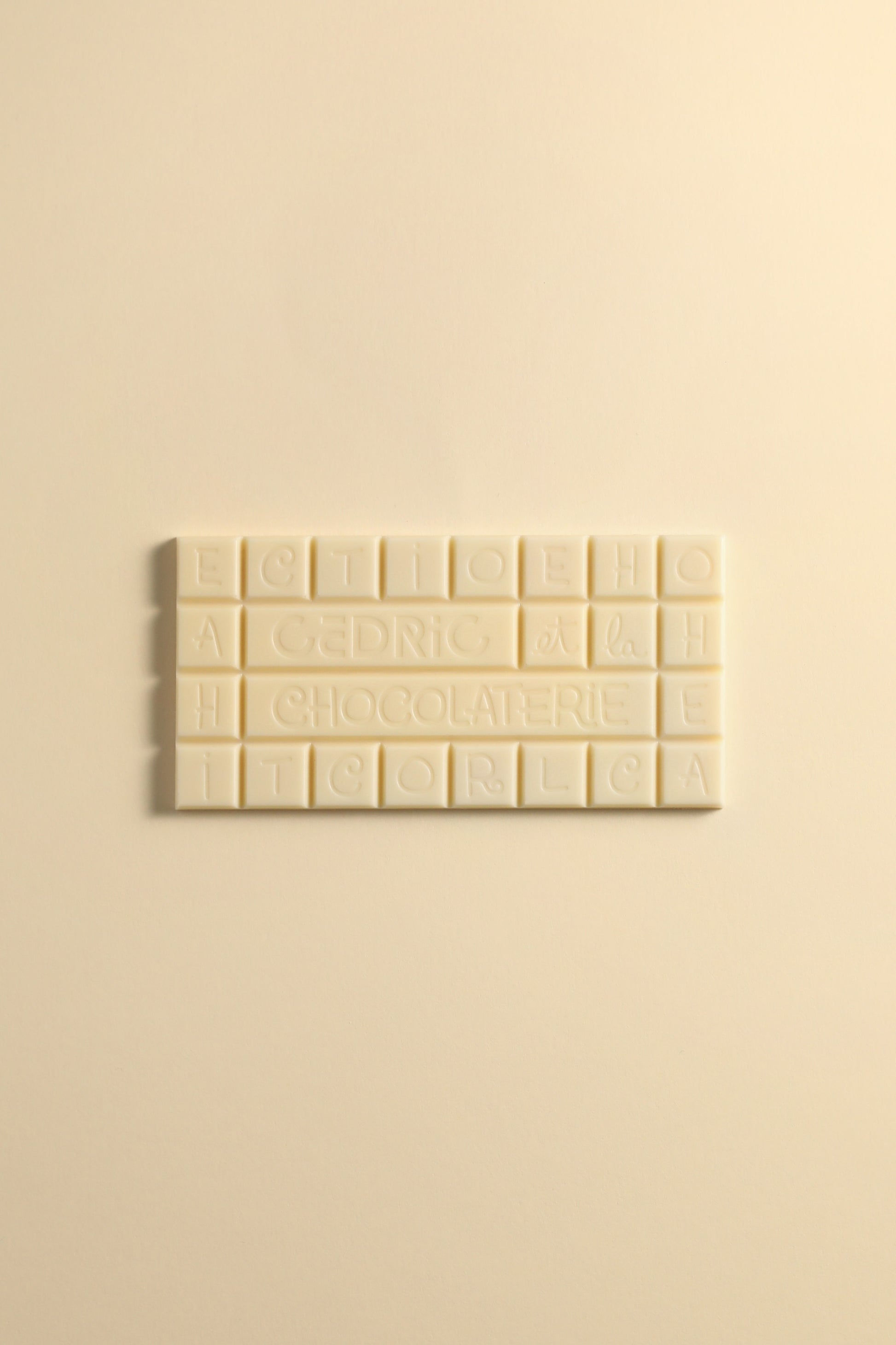 White chocolate tablet