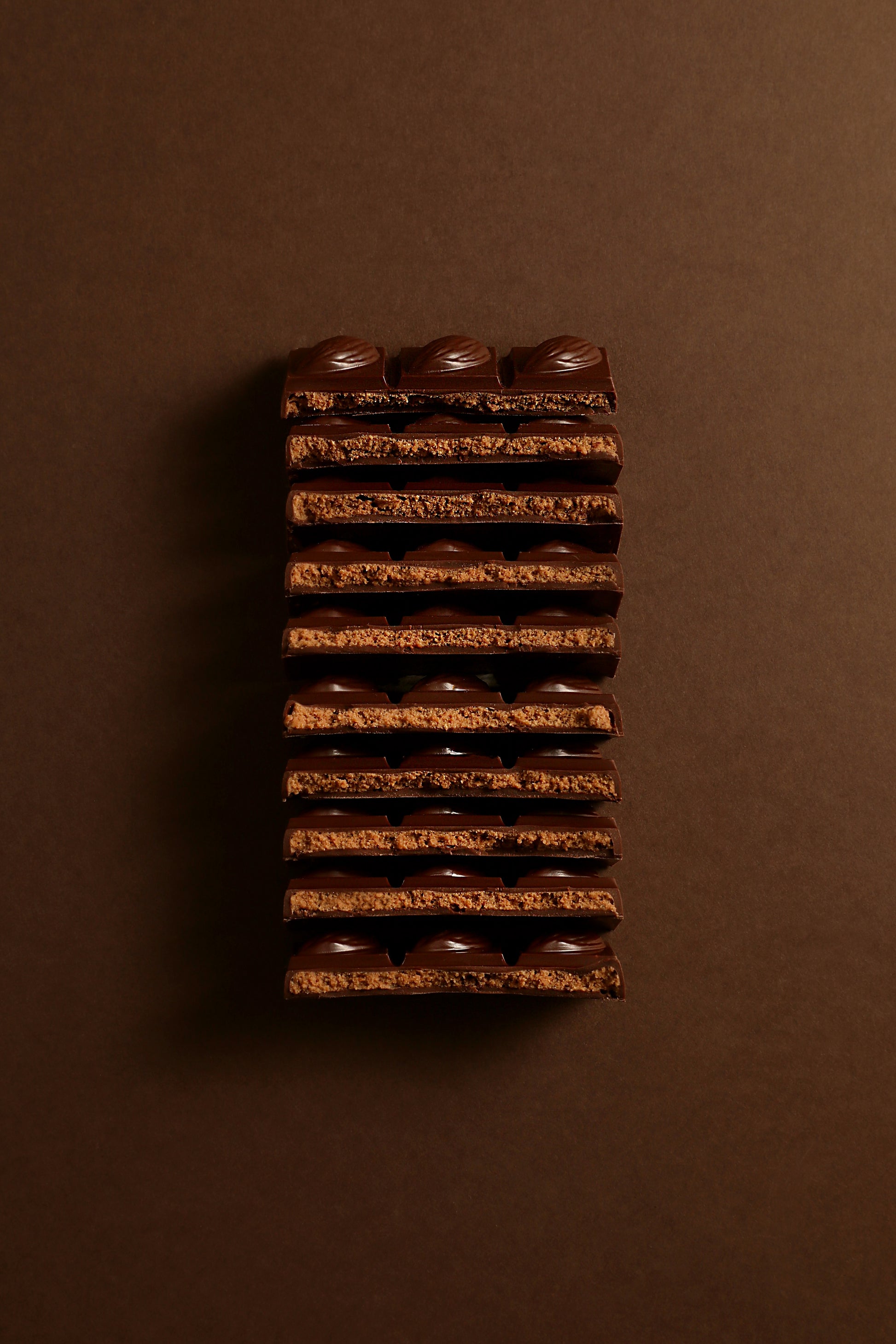 Dark chocolate almond tablet