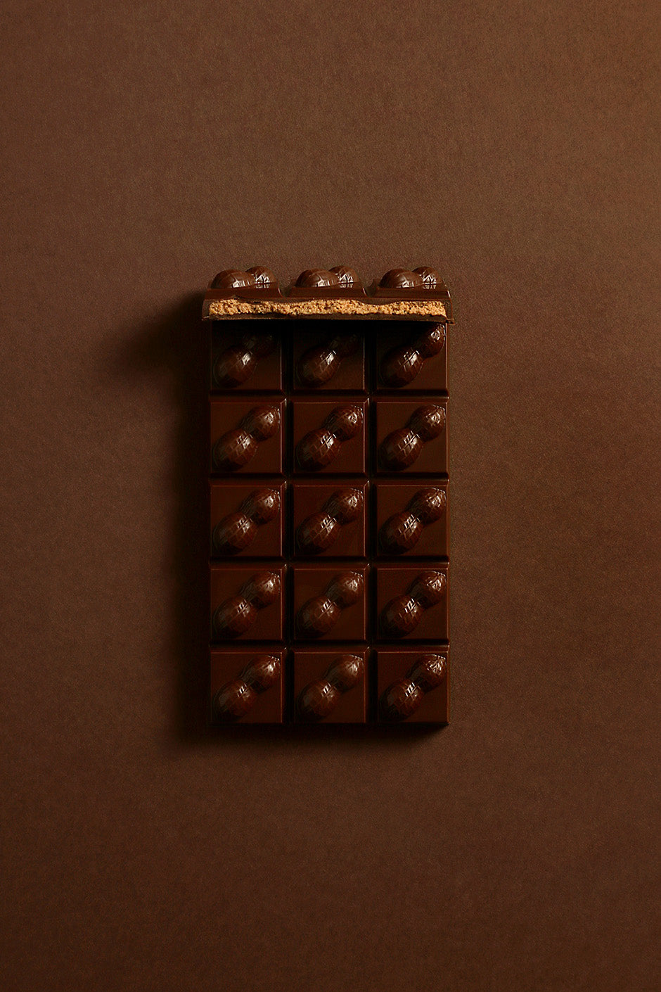 Peanut and dark chocolate bar