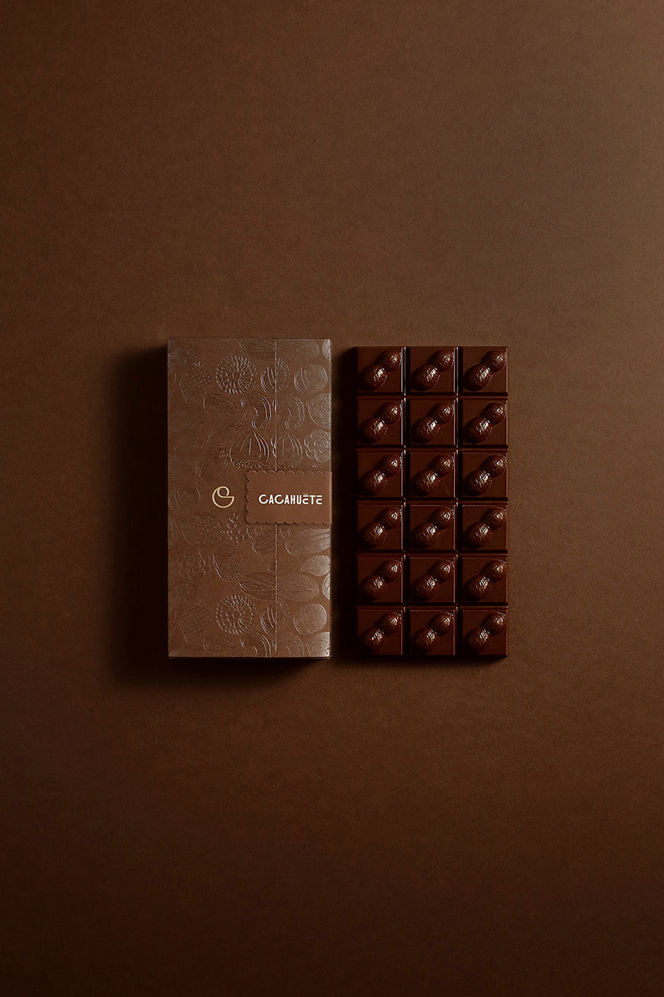 Peanut and dark chocolate bar