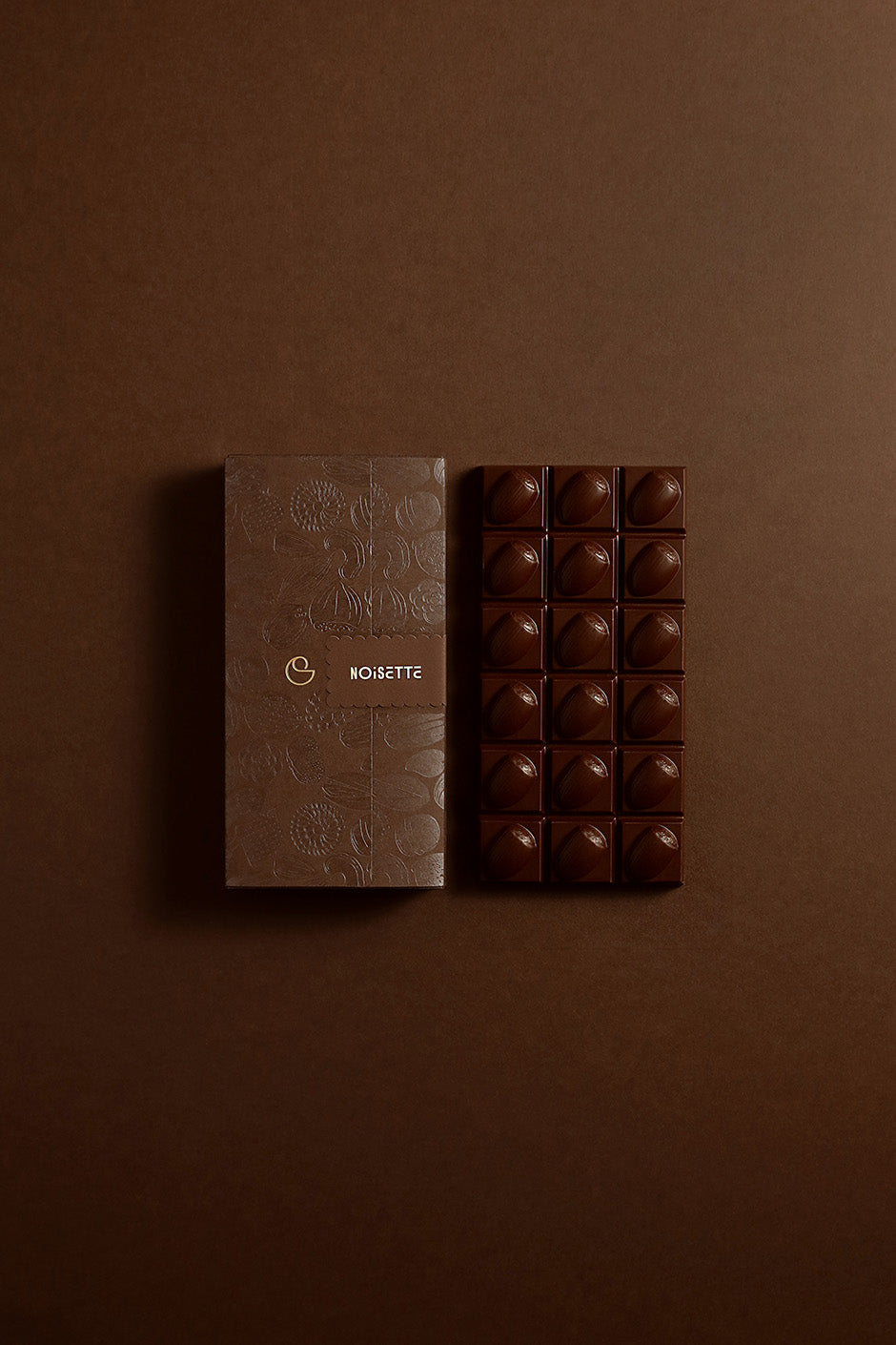 Dark chocolate hazelnut tablet