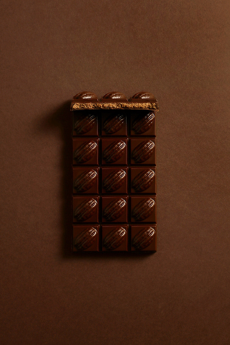 Dark chocolate pecan tablet
